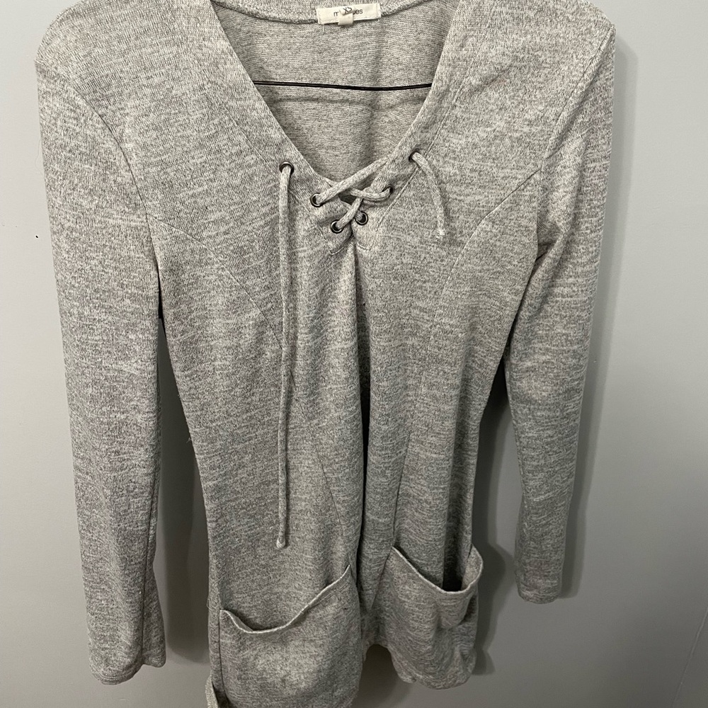 Gray tunic top